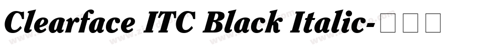 Clearface ITC Black Italic字体转换